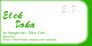 elek doka business card